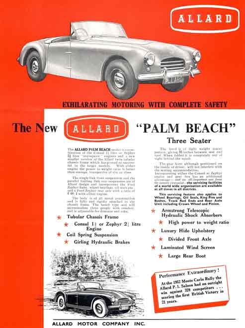 Allard Palm Beach 1952 3 Seater - The New Allard Palm Beach Three Seater