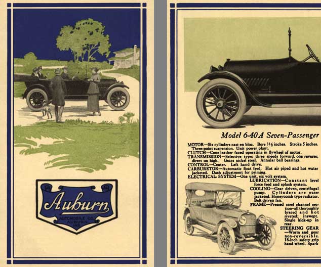 Auburn 1916 - 1916 Auburn Model 6-40A, Model 6-38, Model Union