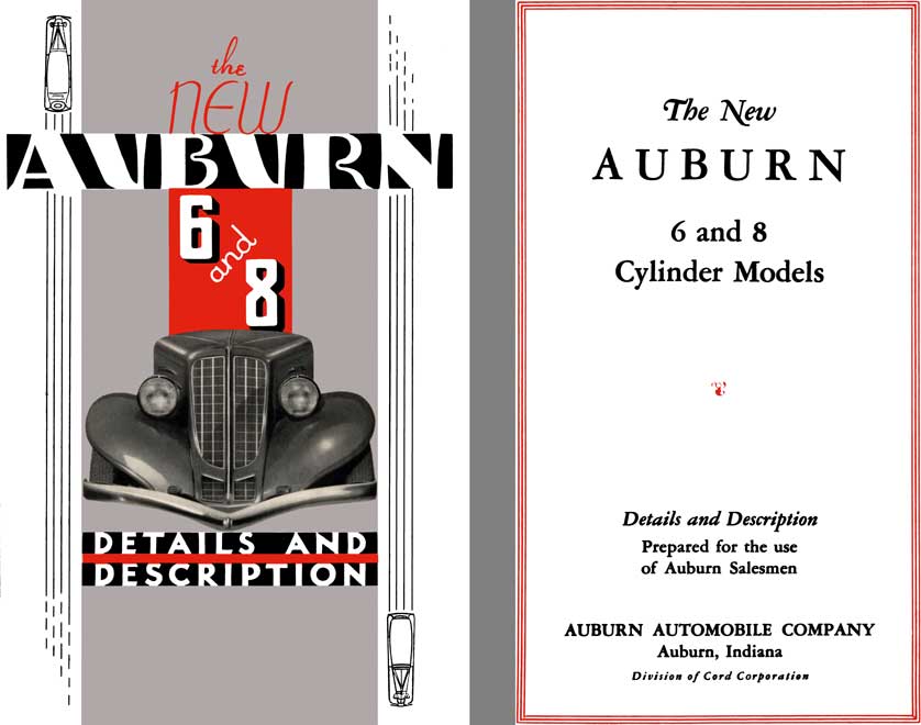 Auburn 1934 - The New Auburn 6 & 8 Details and Description