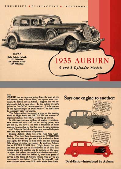 Auburn 1935 - 1935 Auburn 6 and 8 Cylinder Models