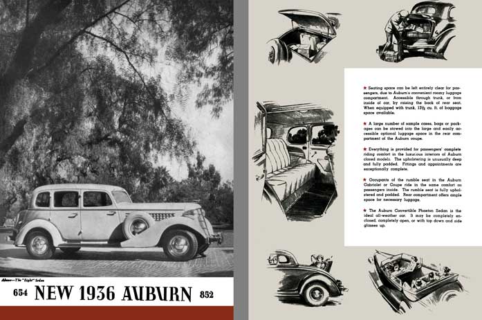 Auburn 1936 - New 1936 Auburn 654 & 852