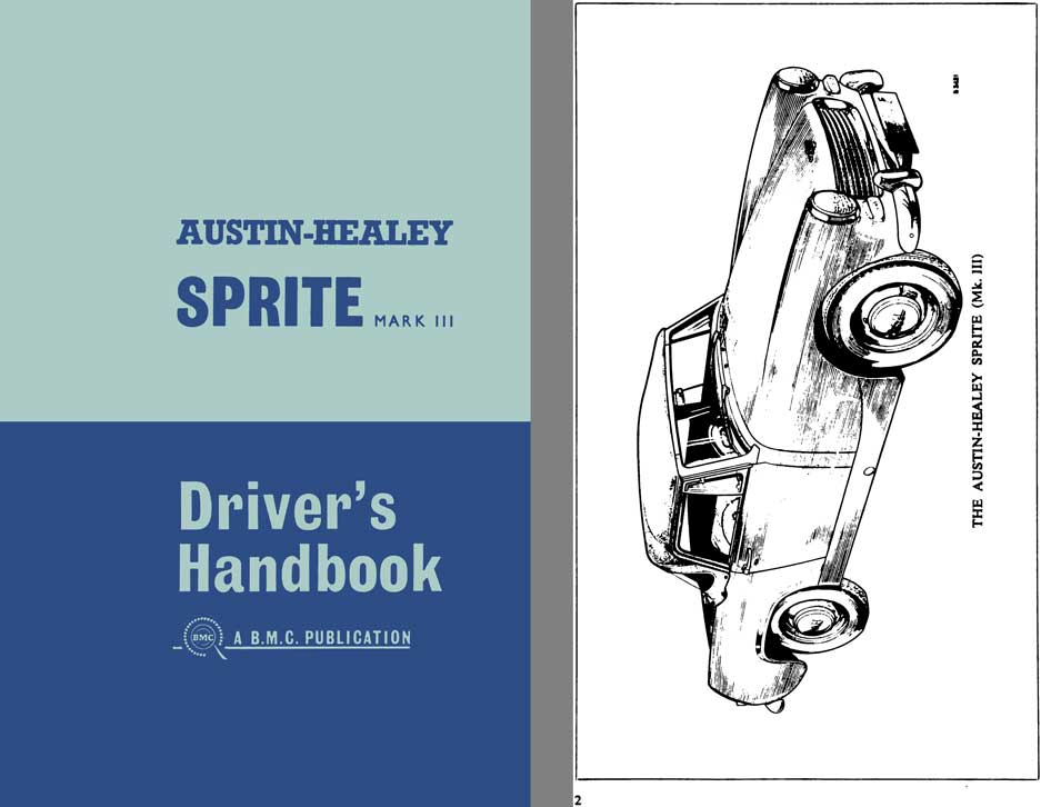 Austin Healey 1965 - 1965 Austin Healey Sprite Mark III Drivers Handbook AKD3899D