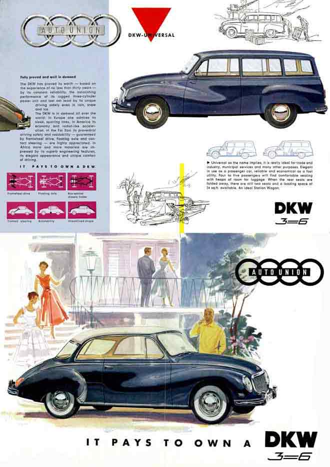 Auto Union DKW 3=6 (c1953) - It Pays to Own a DKW 3=6