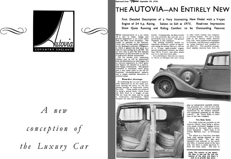 Autovia 1936 - Autovia - A New Conception of the Luxury Car