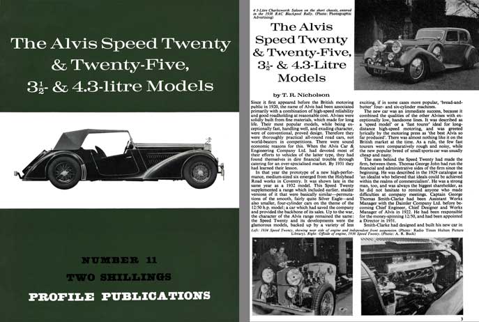 Avis 1930 -1940 - The Avis Speed Twenty & Twenty-Five, 3-1/2 & 4.3 Litre Models