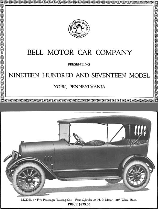 Bell c1917 - Bell Motor Car Company Presenting Nineteen Hundred and Seventeen Model