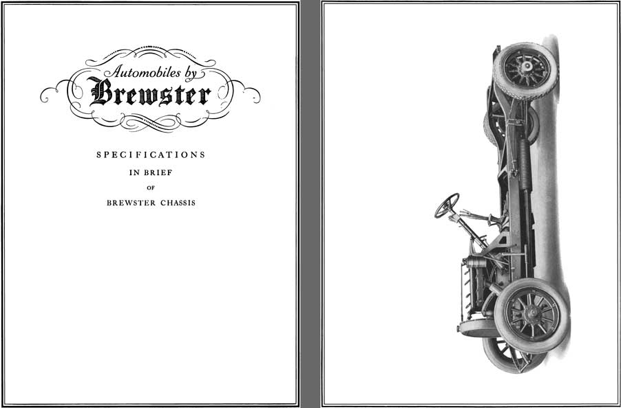 Brewster 1917 - Automobiles by Brewster - Specifications in Brief of Brewster Chassis