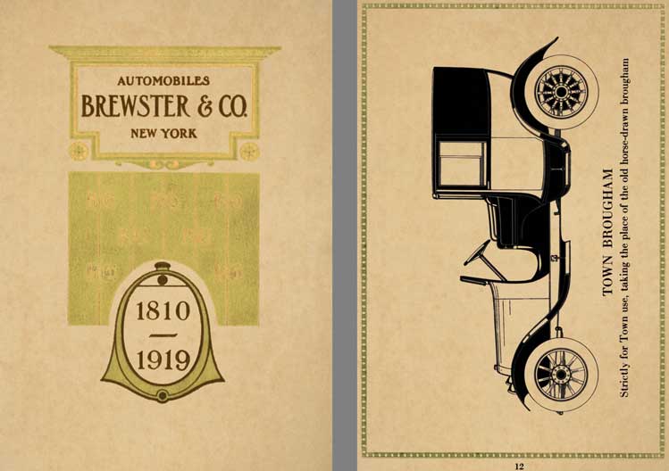 Brewster 1919 - Automobiles Brewster & Co New York 1810 - 1919