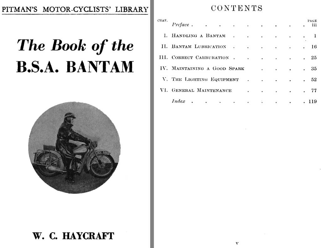 BSA Bantam - The Book of the B.S.A. Bantam - Maintenance of all BSA Bantams from 1948 to 1960