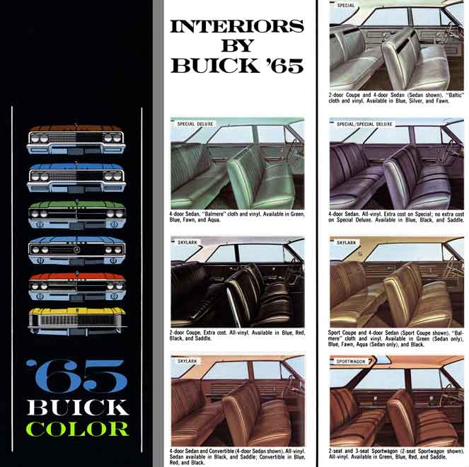 Buick 1965 - '65 Buick Color - Choice of 15 Magic Mirror Finishes - Interiors by Buick '65