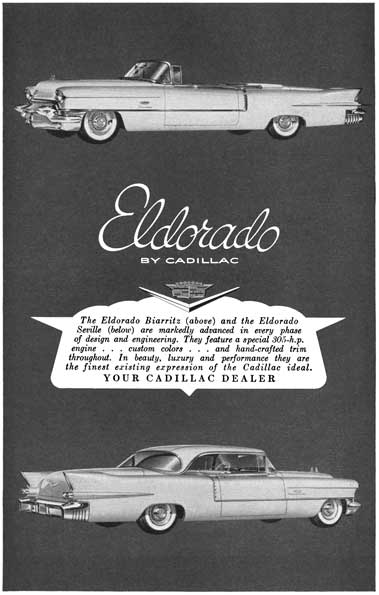 Cadillac 1956 - Eldorado by Cadillac (Ad Reprint)