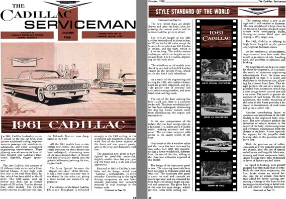 Cadillac 1960 - the Cadillac Serviceman Vol. XXXIV - No. 10 October 1960