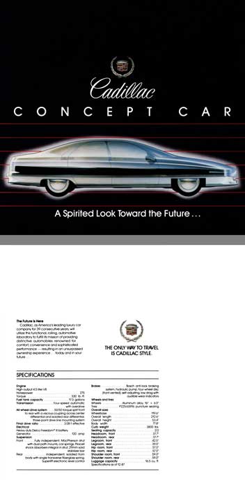 Cadillac 1988 - Cadillac Concept Car - A Spirited Look Toward the Future...