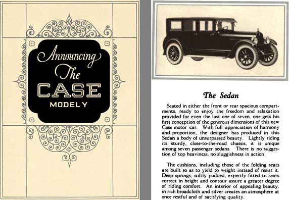 Case 1924 - Announcing The Case Model Y
