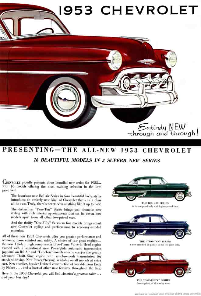 Chevrolet 1953 - Entirely NEW through and through