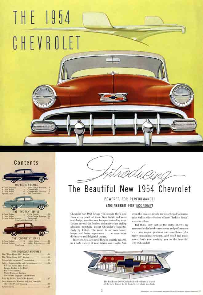 Chevrolet 1954 - The 1954 Chevrolet - Introducing The Beautiful New 1954 Chevrolet