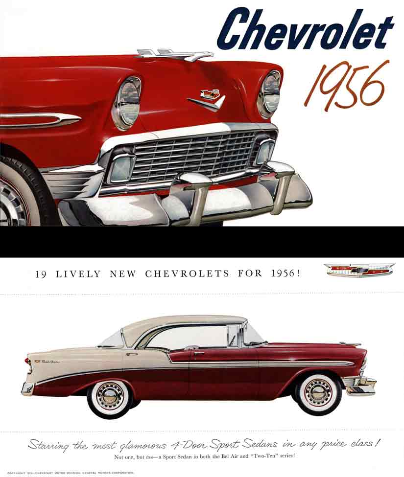 Chevrolet 1956 - 19 Lively New Chevrolets for 1956!