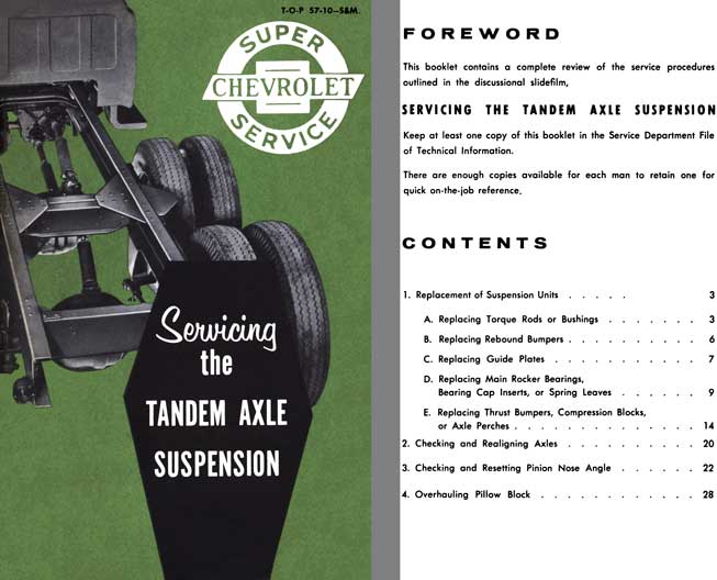 Chevrolet 1957 - Servicing the Tandem Axle Suspension