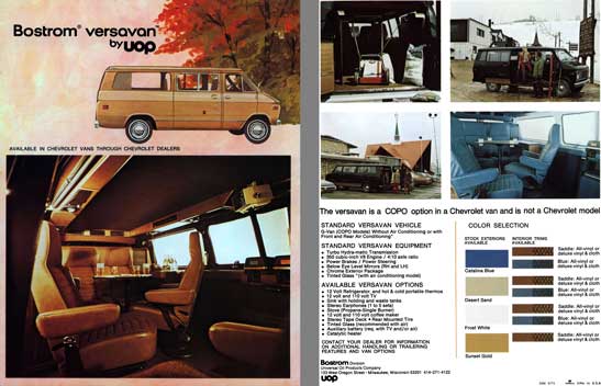 Chevrolet 1972 - Bostrom Versavan by UOP - Available in Chevrolet Vans Through Chevrolet Dealers