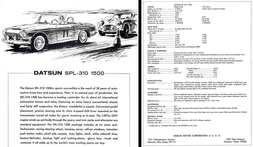 Datsun SPL 310 Sports Convertible (c1963)