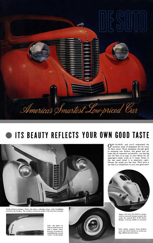 Chrysler DeSoto 1938 - Desoto - America's Smartest Low-Priced Car