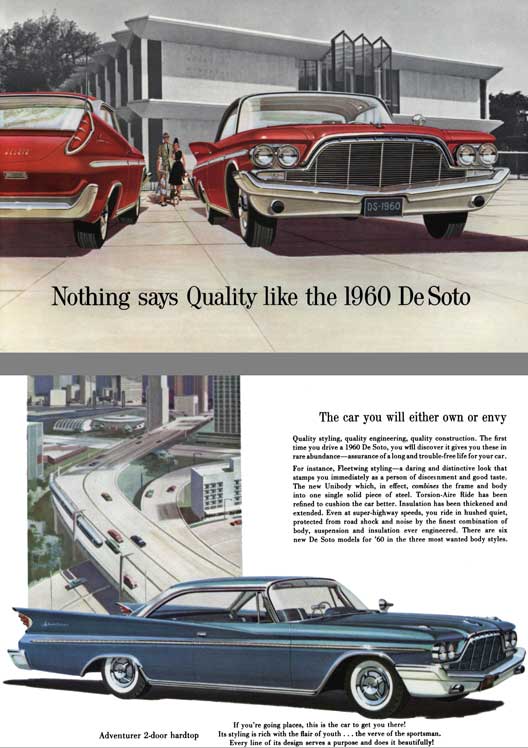 DeSoto Chrysler 1960 - Nothing says Quality like the 1960 DeSoto