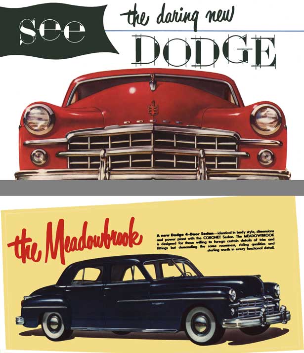 Dodge 1949 - See the Daring New Dodge - Cornet, Meadowbrook, Wayfarer