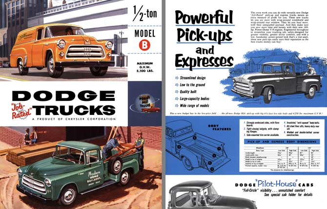 Dodge 1955 - Dodge Trucks - Job Related - 1/2 Ton Model B