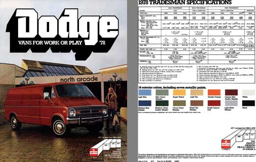 Dodge 1978 - Dodge Vans For Work Or Play '78