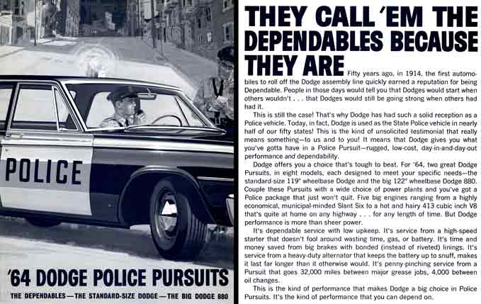 Dodge Police Pursuits 1964 - '64 Dodge Police Pursuits