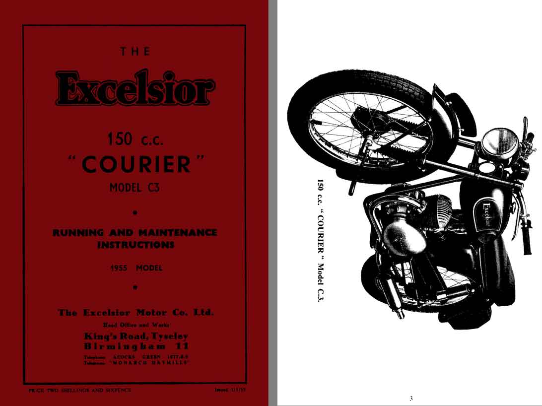 Excelsior Courier Model C3 1955 - The Excelsior 150cc Courier Model C3 Manual