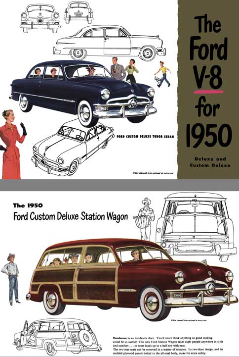 Ford 1950 -The Ford V-8 for 1950 Deluxe & Custom Deluxe