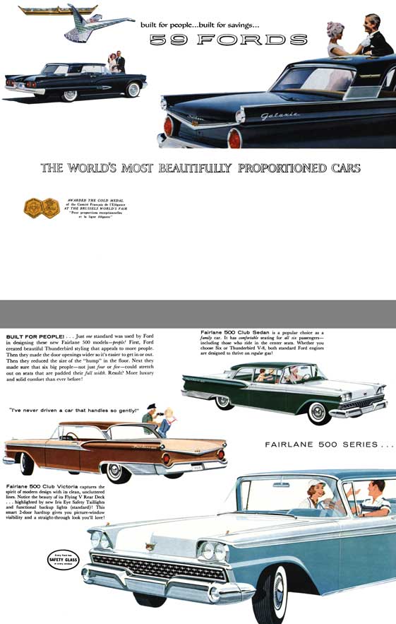 Ford 1959 - Built for People - Built for Savings 59 Fords