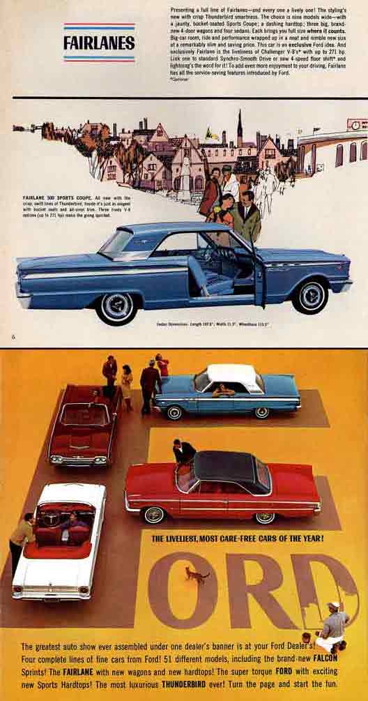 Ford 1963 - 4 Complete Lines with 51 Different Models