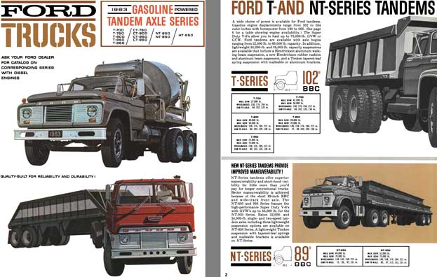 Ford 1963 - Ford Trucks - 1963 Gasoline Powered Tandem Axle Series