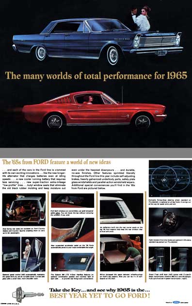 Ford 1965 - The Many Worlds of Total Performance for 1965
