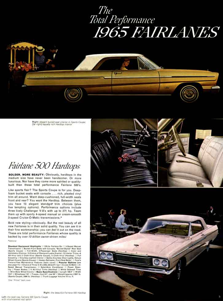 Ford 1965 - The Total Performance 1965 Fairlanes