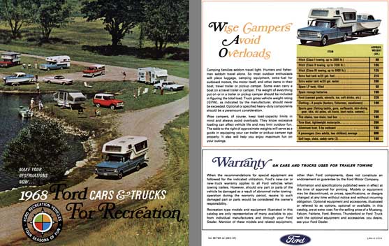 Ford 1968 - Make Your Reservations now...1968 Ford Cars & Trucks for Recreation