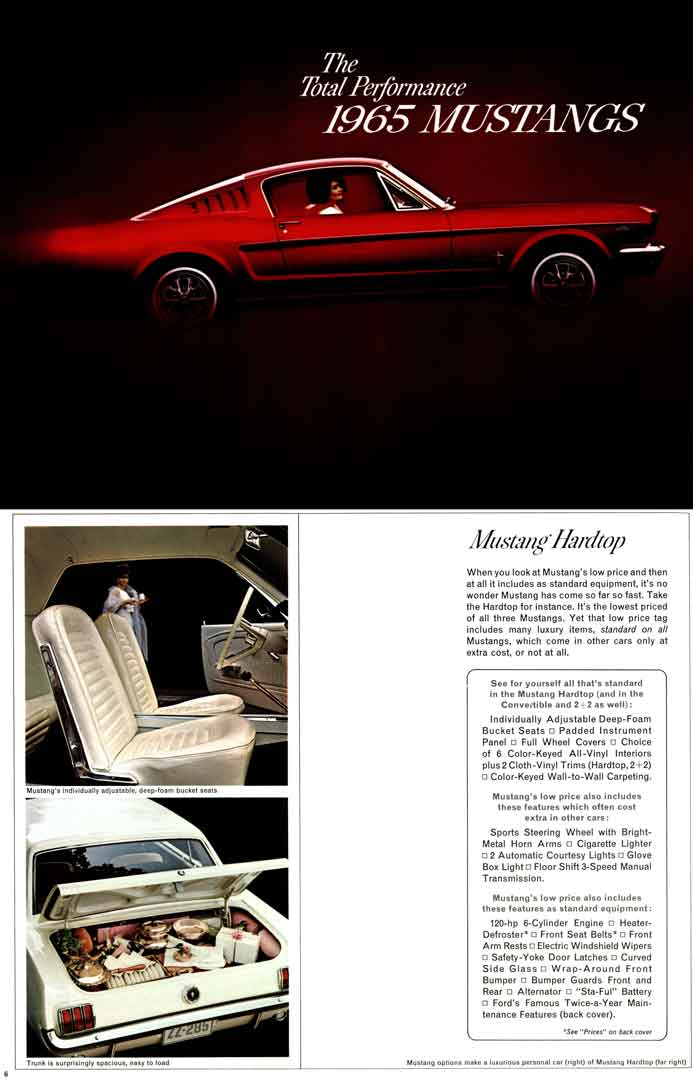 Ford Mustang 1965 - The Total Performance 1965 Mustangs