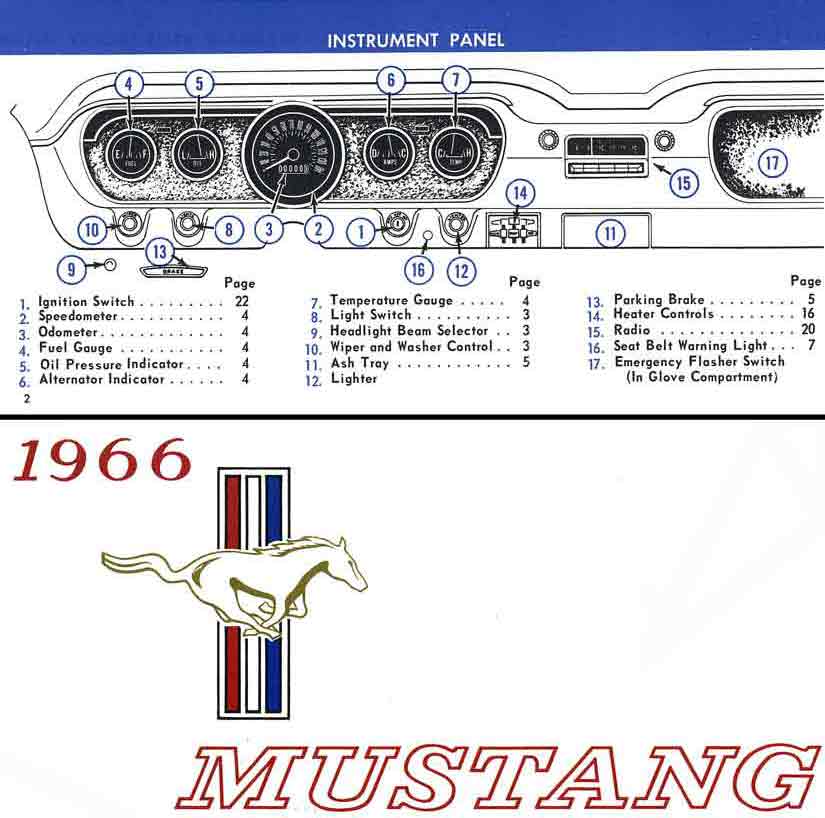 Mustang Owners Manual 1966 Ford