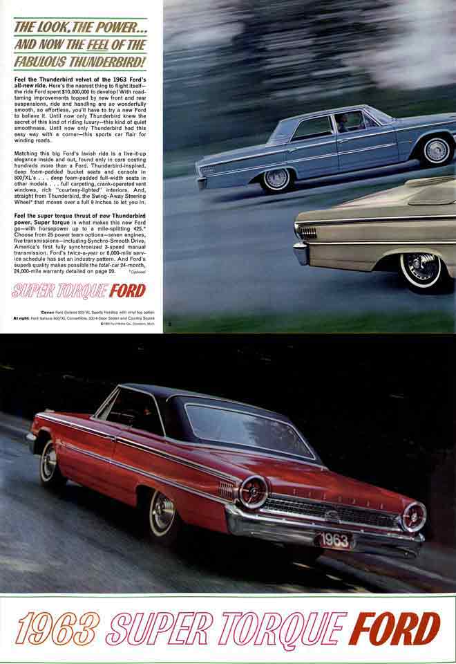 Ford Super Torque 1963 - the look, the power and the feel of the fabulous Thunderbird