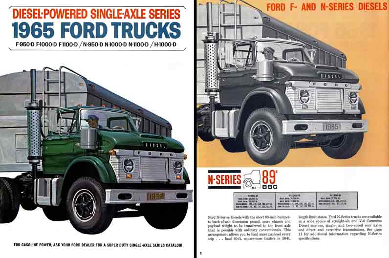 Ford Trucks 1965 - Diesel Powered Single Axle Series