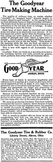 Goodyear 1909 - Goodyear Ad - The Goodyear Tire Making Machine