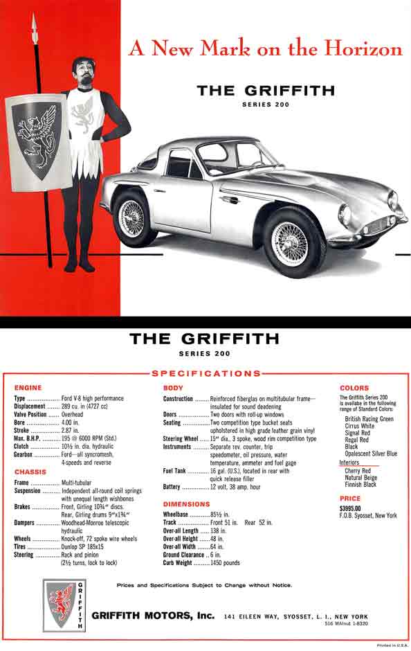 Griffith Series 200 (c1965) - A New Mark on the Horizon - The Griffith Series 200