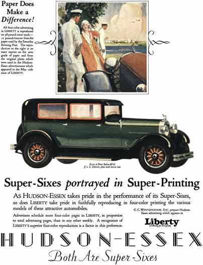 Hudson 1928 - Hudson Ad - Hudson Essex 4 Door Sedan with Price