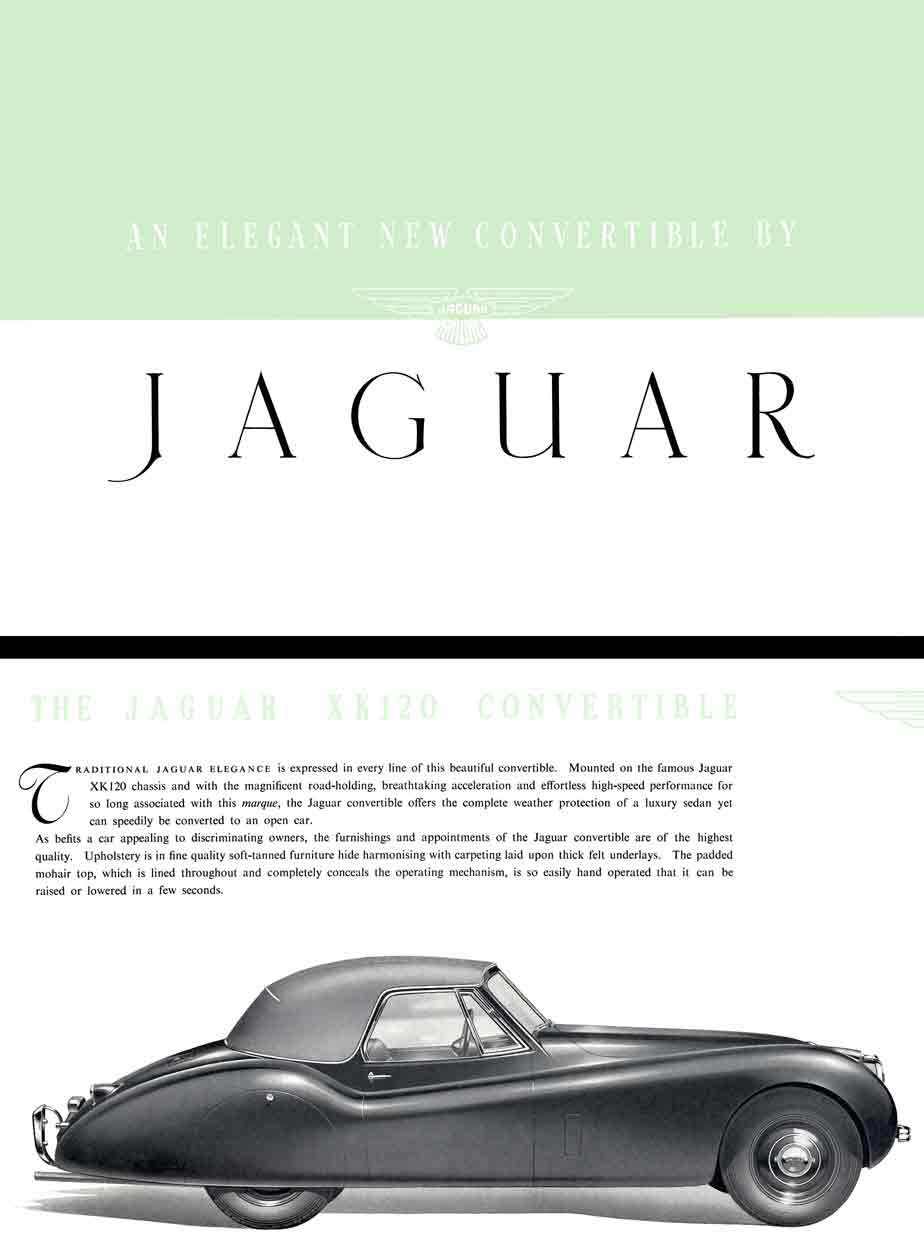 Jaguar XK120 Convertible 1953 - An Elegant New Convertible by Jaguar