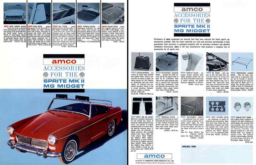 MG Sprite MK II & MG Midget (c1960) - AMCO Accessories