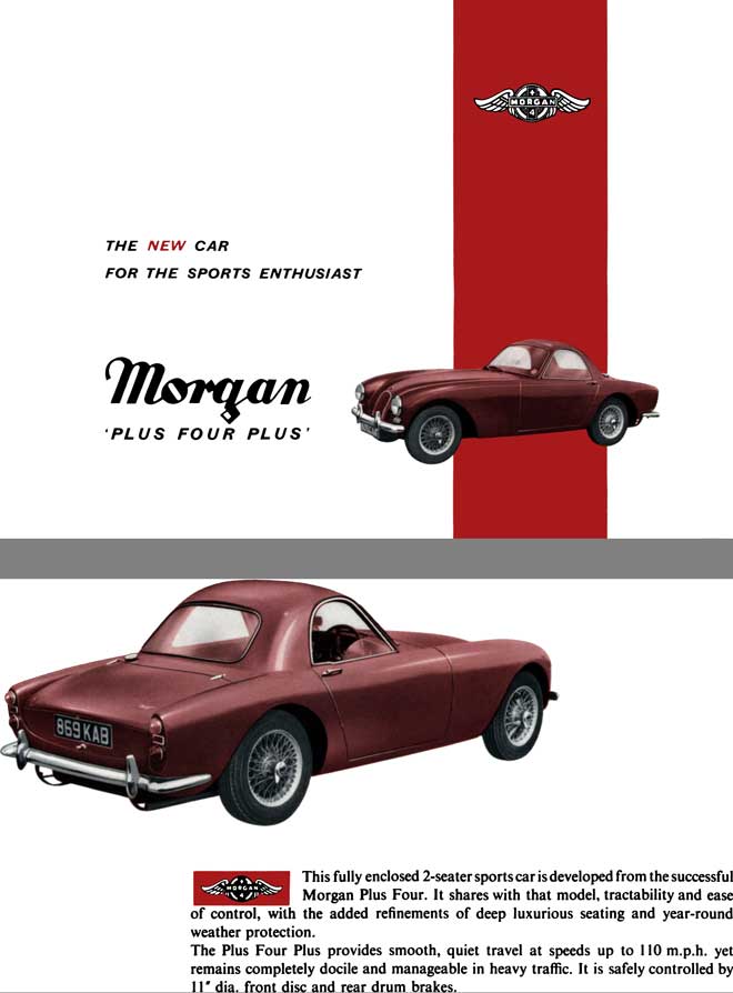 Morgan c1964 - The New Car For The Sports Enthusiast - Morgan Plus Four Plus