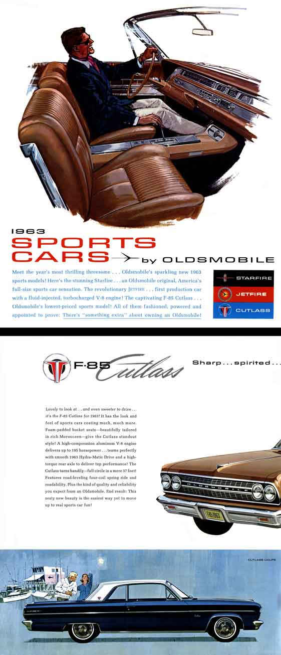 General Motors - Oldsmobile 1963 - 1963 Sports Cars by Oldsmobile, Starfire, Jetfire, Cutlass