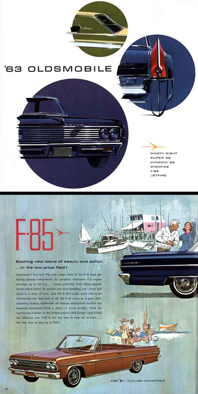 GM - Oldsmobile 1963 - '63 Oldsmobile - Ninety-Eight, Super 88, Dynamic 88, Starfire, F-85, Jetfire